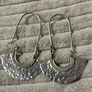 Sterling Silver Hammered Earrings